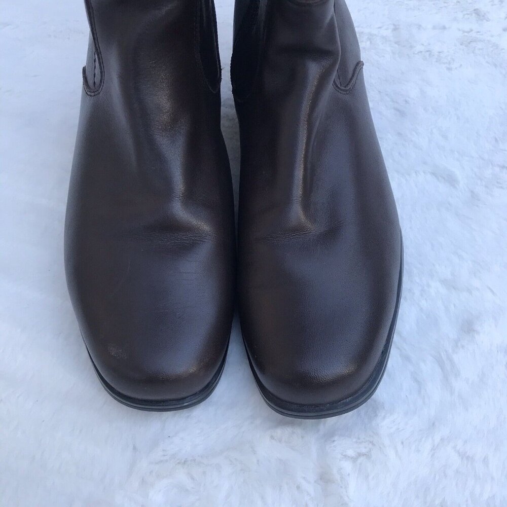 BLONDO SZ 8.5B  BROWNS LEATHER WINTER KNEE HIGH BOOTS LINED WATERPROOF US WOMENS - Picture 7 of 9
